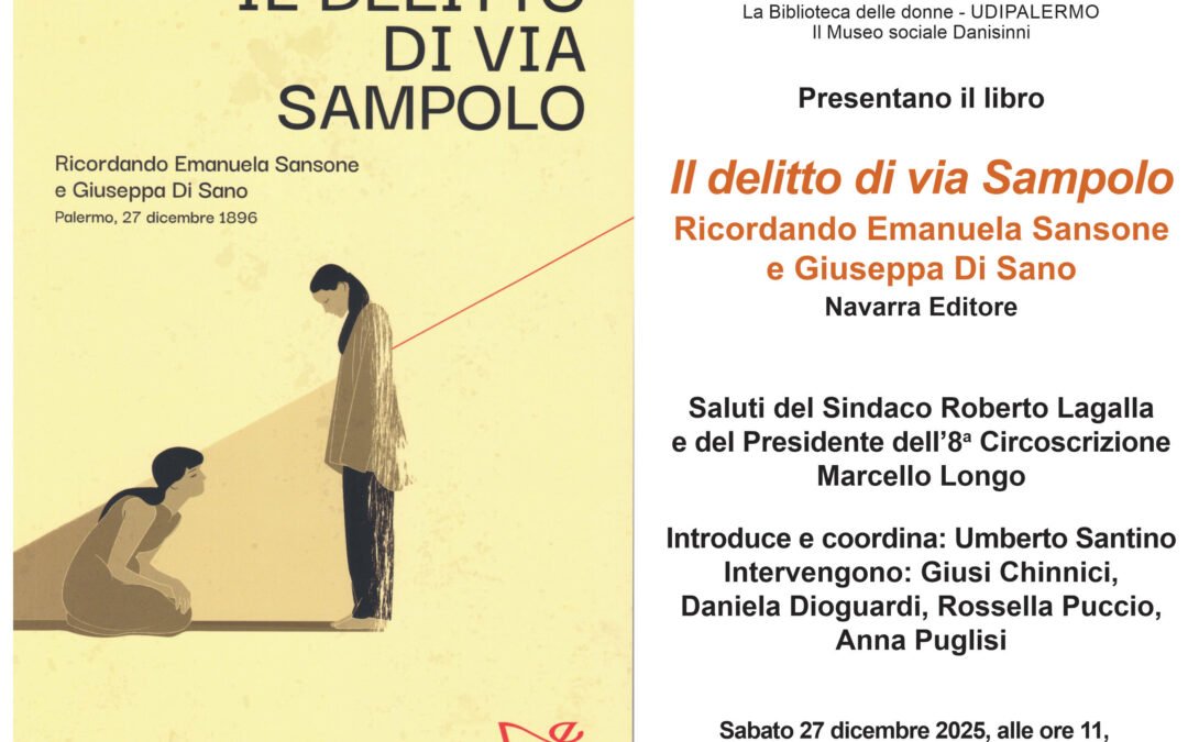 Presentazione del libro “Il delitto di via Sampolo: ricordando Emanuela Sansone e Giuseppa Di Sano”