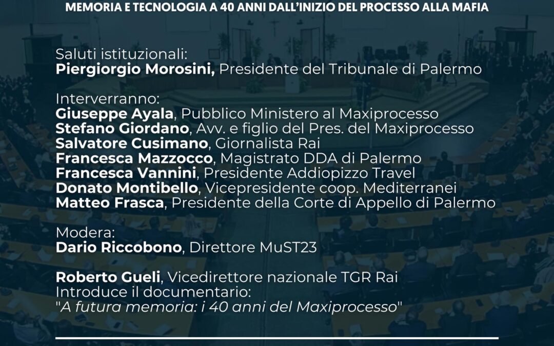 Dentro il Maxiprocesso. Memoria e tecnologia a 40 anni dall’inizio del processo alla mafia | a cura di Must23