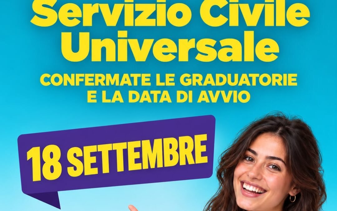 Servizio Civile Universale: il 18 settembre al via il progetto “Direzione Futuro”